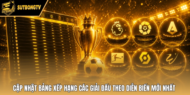 Cập nhật bảng xếp hạng các giải đấu theo diễn biến mới nhất