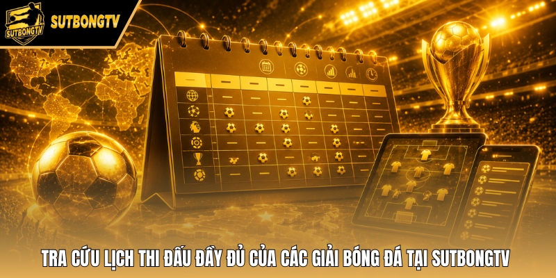 Tra cứu lịch thi đấu đầy đủ của các giải bóng đá tại SutbongTV